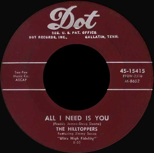 Dot 45-15415 record label, The Hilltoppers