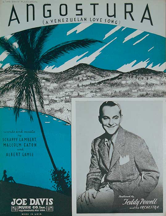 Angostura, sheetmusic with Teddy Powell