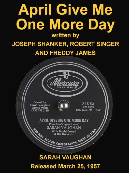 April Give me One More Day Mercury 71085 record label