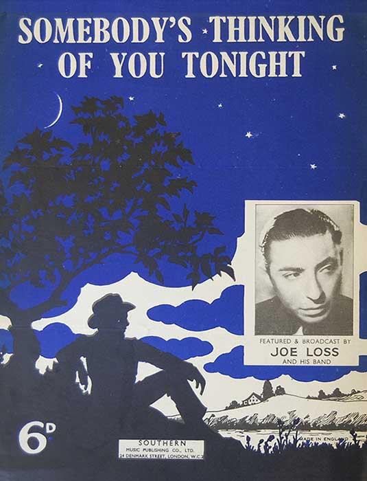 Somebody's Thinking Of You Tonight-Sheetmusic w/ Joe Loss