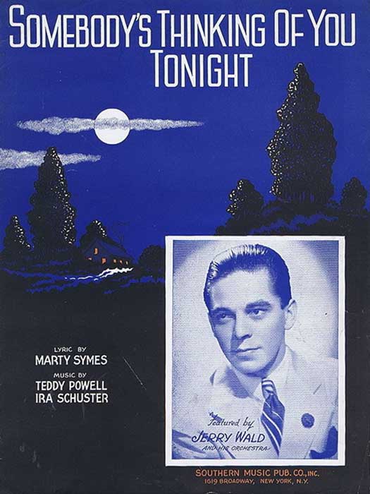Somebody's Thinking Of You Tonight-Sheetmusic w/ Jerry Wald