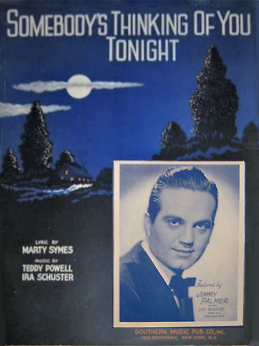 Somebody's Thinking Of You Tonight-Sheetmusic w/ Jimmy Palmer