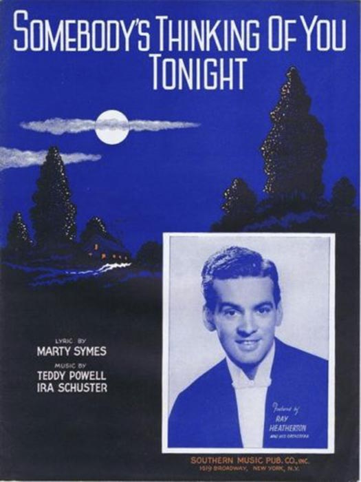 Somebody's Thinking Of You Tonight-Sheetmusic w/ Ray Heatherton