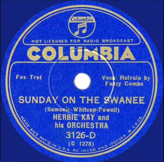 Columbia 3126-D record label, Herbie Kay
