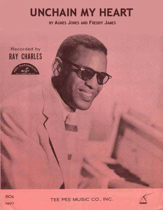 Unchain my Heart-Sheetmusic, photo of Ray Charles