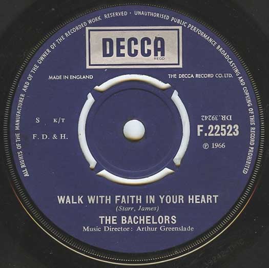 Decca F.22523 record label, The Bachelors