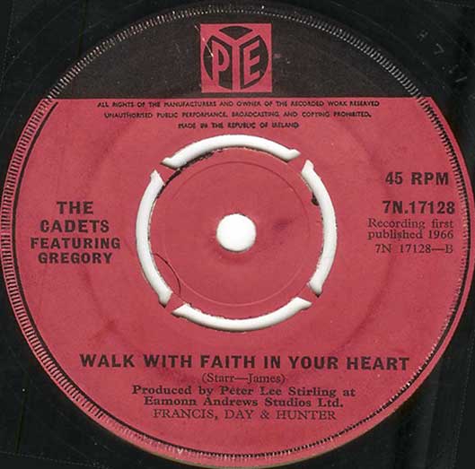 PYE 45 RPM 7N.17128 record label,The Cadets