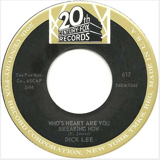 20th Century Fox 617 record label, Dick Lee