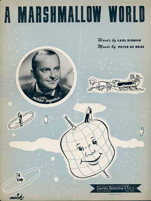A marshmallow world, sheetmusic