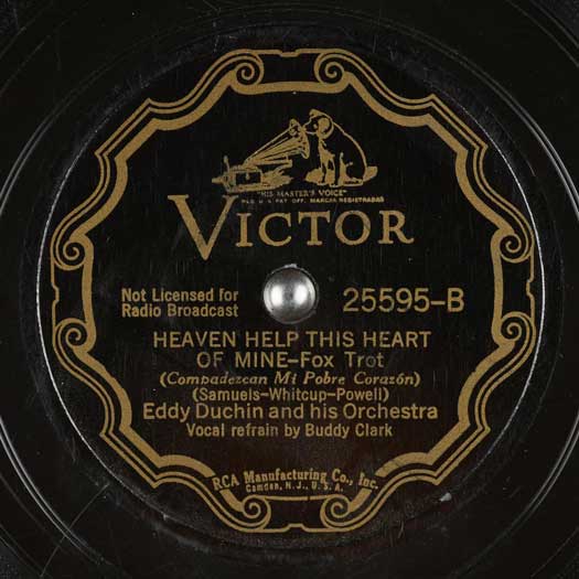 VICTOR #25595-B Eddy Duchin and his orchestra, Buddy Clark vocal record lable