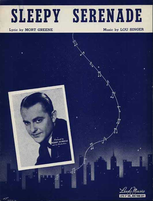 Sleepy Serenade-Sheetmusic with photo of Teddy Powell