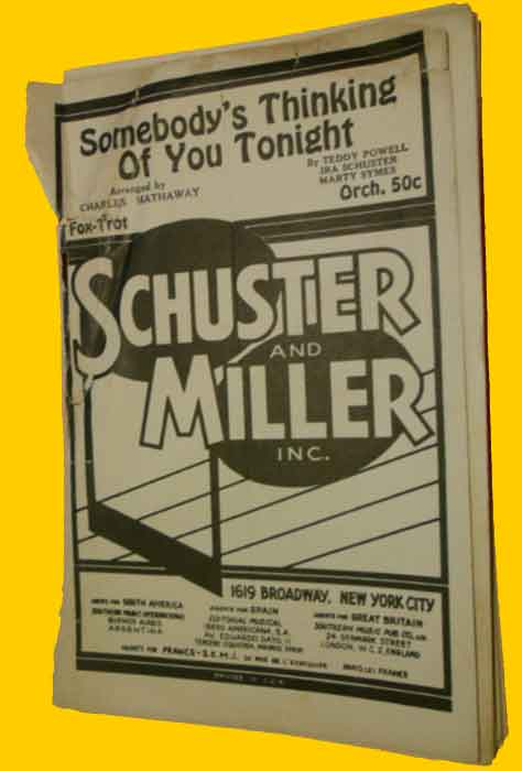 Somebody's Thinking Of You Tonight-Sheetmusic for orchestra