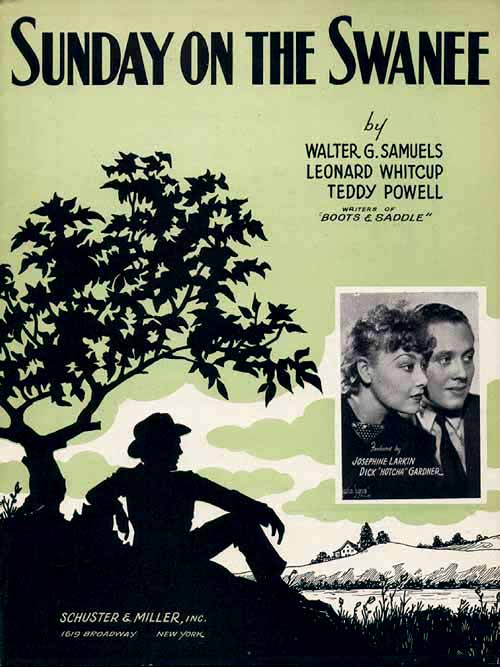 Sunday on the Swanee-Sheetmusic w/photo of Josephine Larkin & Dick Gardner
