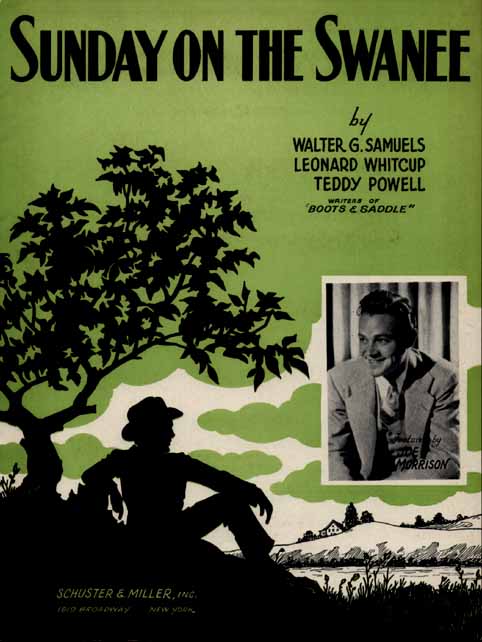 Sunday on the Swanee-Sheetmusic w/photo of Joe Morrison